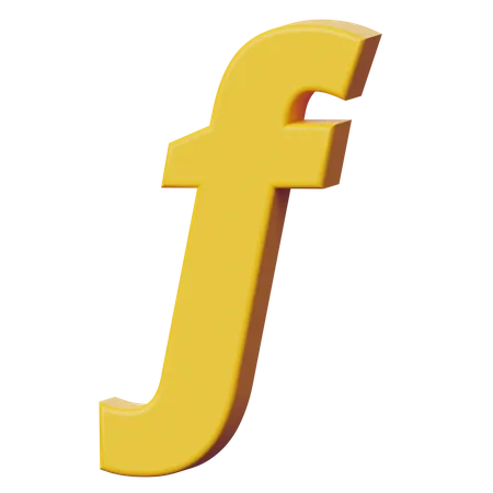 Florin Sign  3D Icon