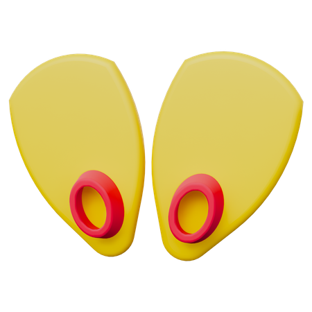 Flossen Tauchen  3D Icon