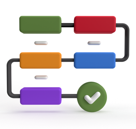 Flow Chart  3D Icon