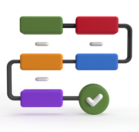 Flow Chart  3D Icon