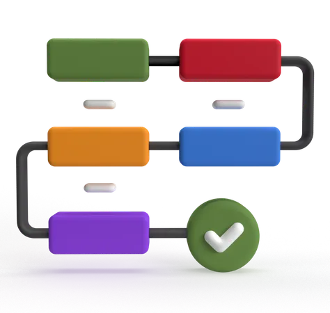 Flow Chart  3D Icon