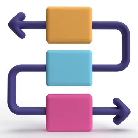 Flow Chart  3D Icon