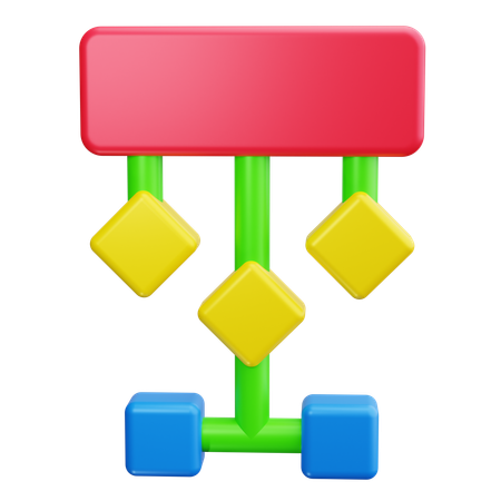 Flow Chart  3D Icon