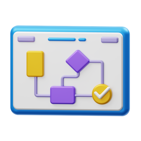 Flow Chart  3D Icon