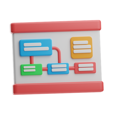 Flow Diagram  3D Icon