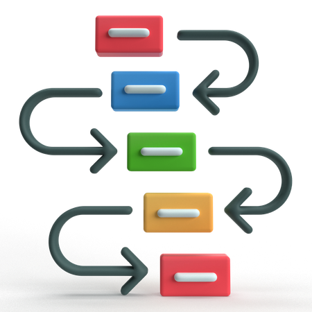 Flowchart  3D Icon