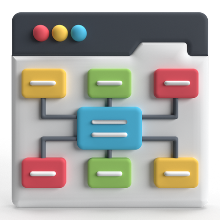 Flowchart  3D Icon