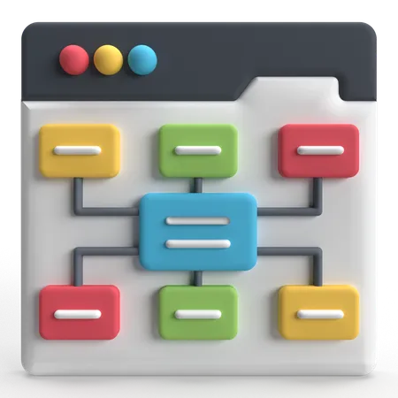 Flowchart  3D Icon