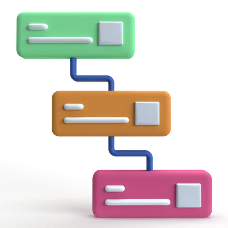 Flowchart  3D Icon