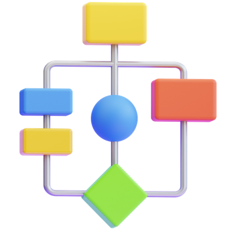 Flowchart  3D Icon