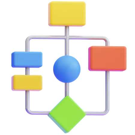 Flowchart  3D Icon