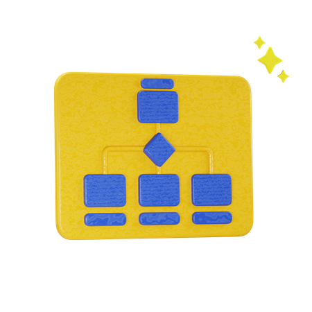 Flowchart  3D Icon