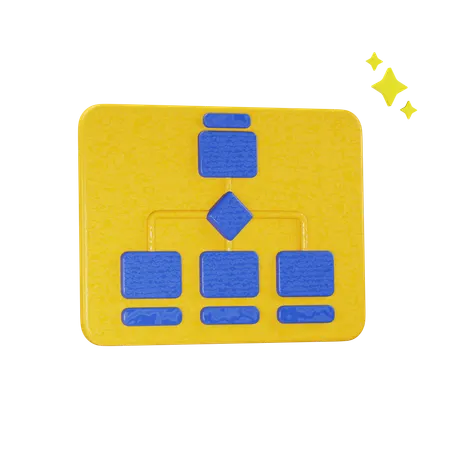 Flowchart  3D Icon