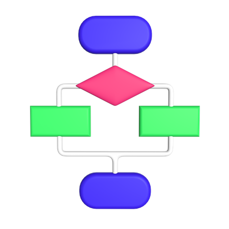 Flowchart  3D Icon