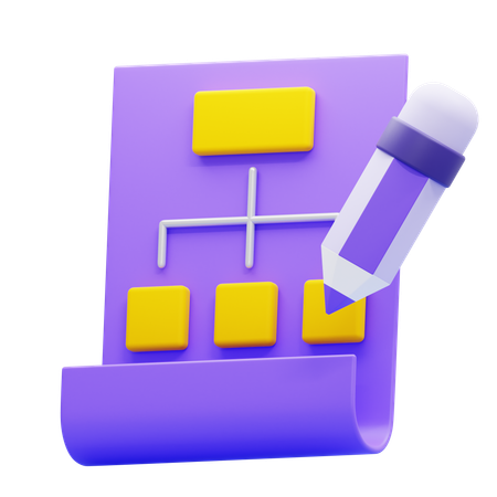 Flowchart  3D Icon