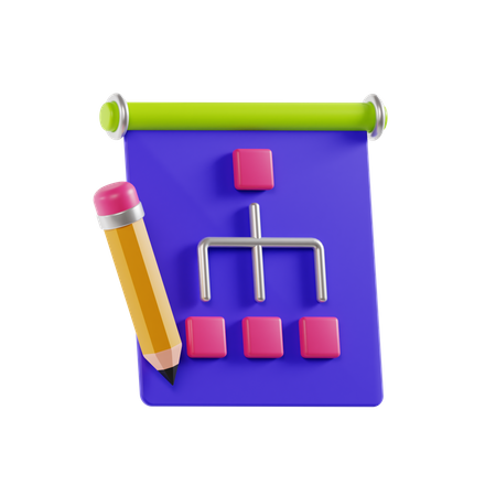 Flowchart  3D Icon