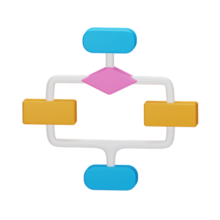 Flowchart  3D Icon