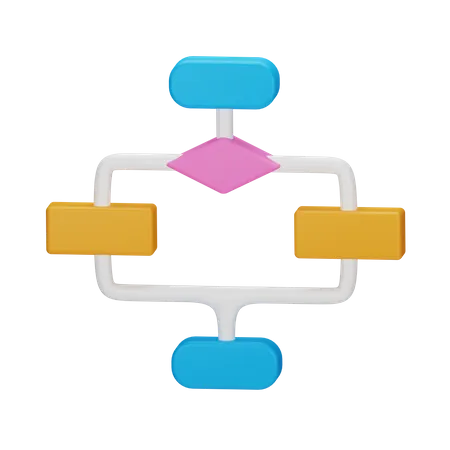 Flowchart  3D Icon