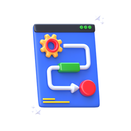 Flowchart  3D Icon