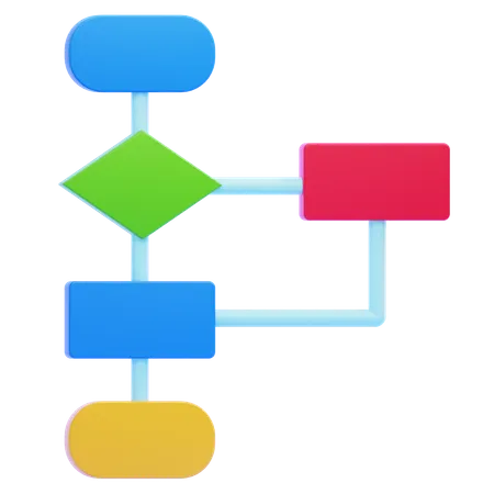 Flowchart  3D Icon