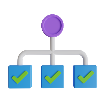 Flowchart  3D Icon