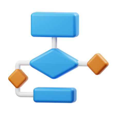 Flowchart  3D Icon