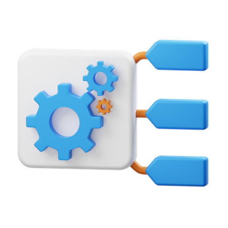Flowchart  3D Icon