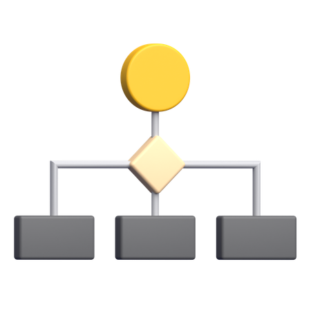 Flowchart  3D Icon