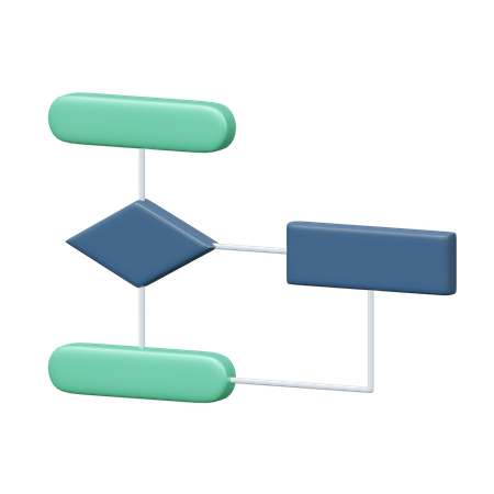 Flowchart  3D Illustration