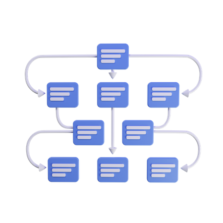 Flowchart  3D Illustration