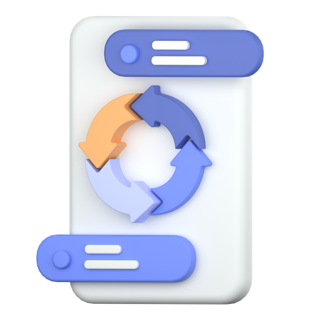 Flowchart data  3D Icon