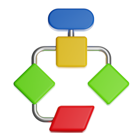 Flowchart Diagram  3D Icon