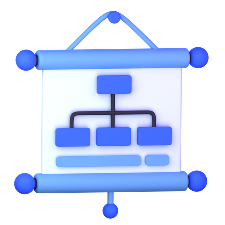 Flowchart Presentation  3D Icon