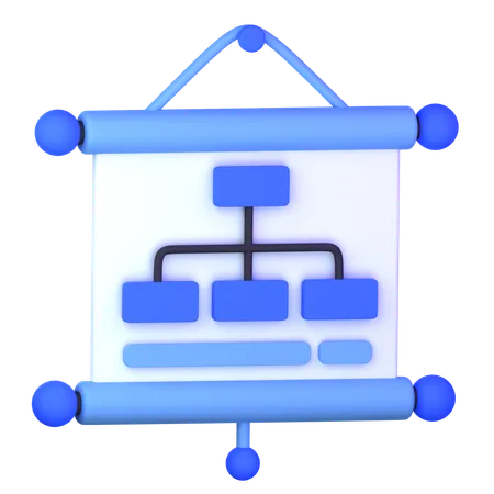 Flowchart Presentation  3D Icon