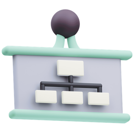 Flowchart Presentation  3D Icon