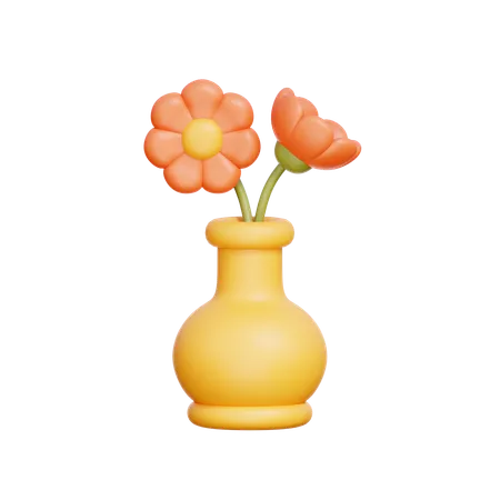 3 D Flower Vase Autumn Celebration Elements Fall Season 3D Icon