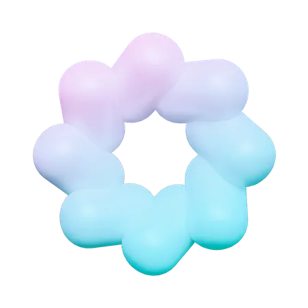 Flower Abstract Shape  3D Icon