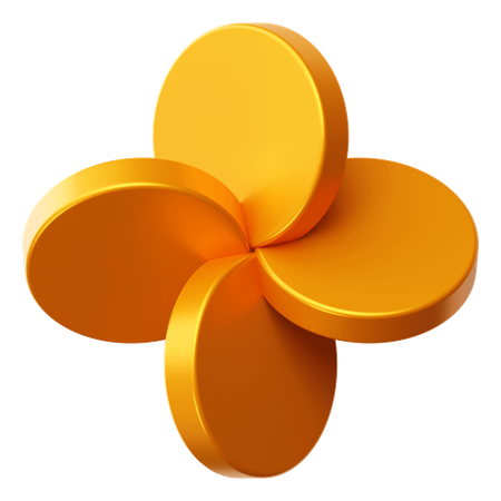 Flower Abstract Shape  3D Icon