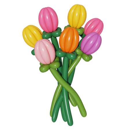Flower Balloon  3D Icon