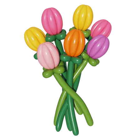 Flower Balloon  3D Icon