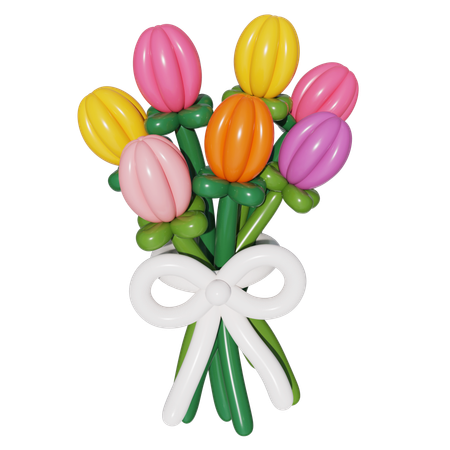 Flower Balloon  3D Icon