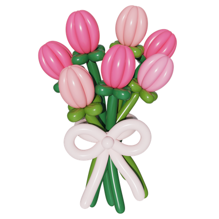 Flower Balloon  3D Icon