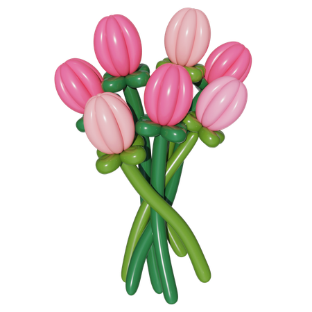 Flower Balloon  3D Icon