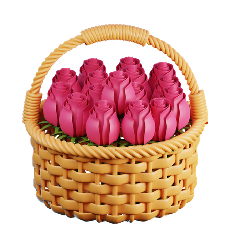 Flower Basket  3D Icon