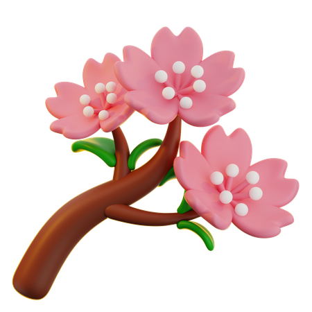 Flower Blossom Sakura  3D Icon