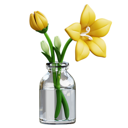 Flower Bottle  3D Icon