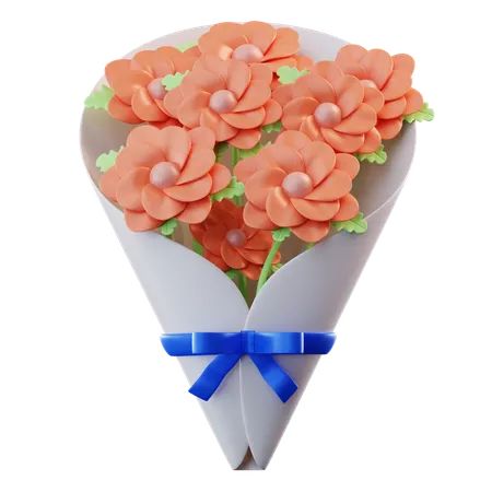 3 D Illustration Flower Bouquet 3D Icon