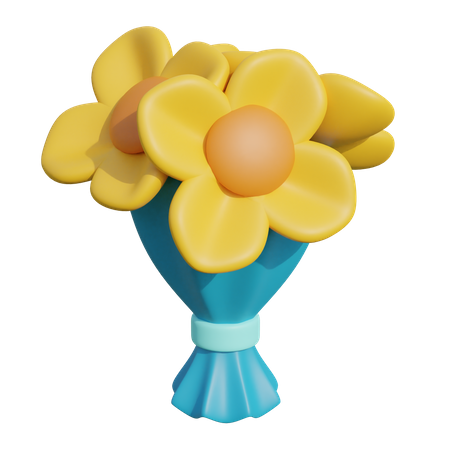 Flower Bouquet  3D Illustration