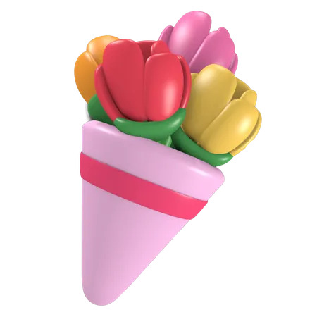 Flower bouquet  3D Illustration