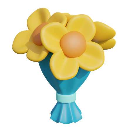 Flower Bouquet 3D Illustration